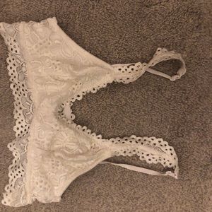 white lace bralette